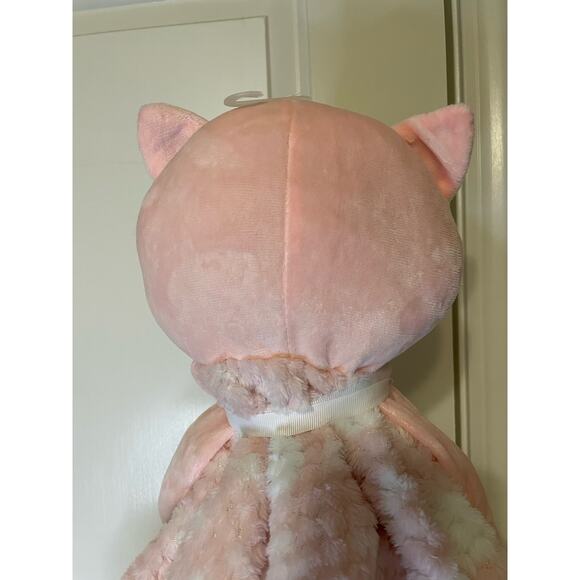 Heavenly Sent Kitty Cat Oversized Lovey Baby Security Blanket Pink Plush 30x30 - Picture 4 of 8